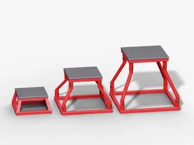 Plyo Stools Low-poly 3D model