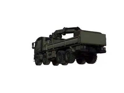 Heavy Military Transport Truck Offroad Cargo Utility Model 3D model