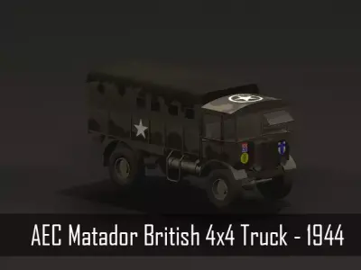 AEC Matador British 4x4 Truck - 1944 3D model