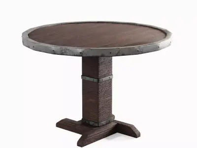 Antique Medieval Table 04 Low-poly 3D model