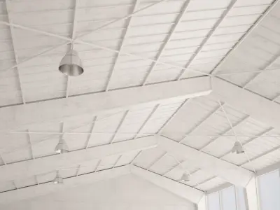 Open Space Industrial Office Vray-Corona-Redshift 3D model