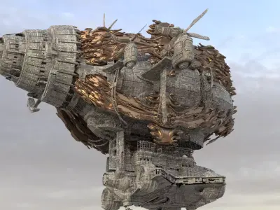Great Gilgamesh Kings airship 1 3D model