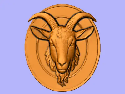 CABECA DE BODE EM CIRCULO 3D model