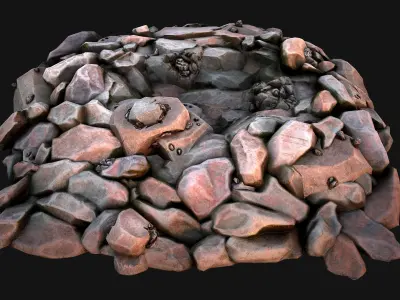 Iron Metal Ore Minerals Low-poly 3D model