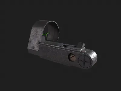 OKP7 Optic Sight Game-Ready PBR Model Low-poly 3D model