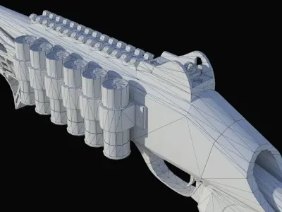 Benelli M4 Shotgun Low-poly 3D model purchase