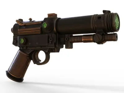 Steampunk Energy Pistol 3D model