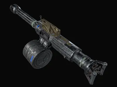 QLZ-87 Grenade Launcher Low-poly 3D model