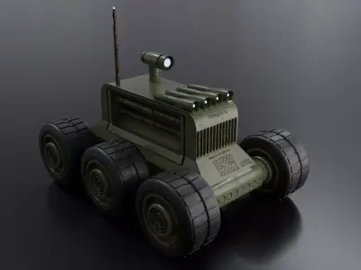 Military Robotic Rover Free low-poly 3D model
