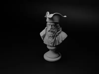 Spanish Conquistador Bust Chess 3D print model order