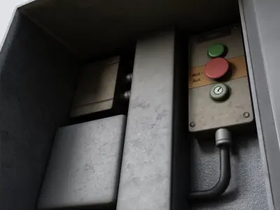 Sludge Pump Control Panel - Schlammpumpen Bedienfeld 3 Low-Poly Low-poly 3D model