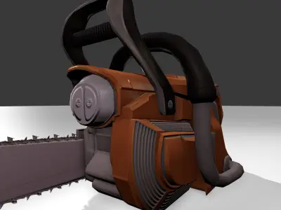 Low Poly Chainsaw Free low-poly 3D model