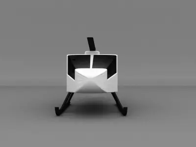 Helicopter Low-poly 3D model 4