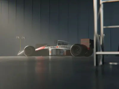 Warehouse Automotive Blender 3D model