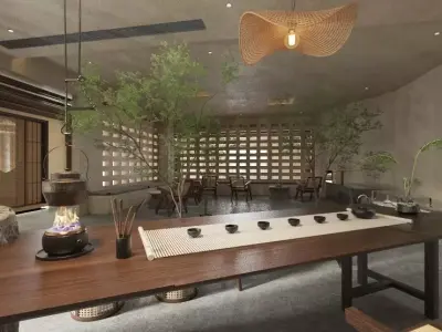 Tea Room 3D model purchase