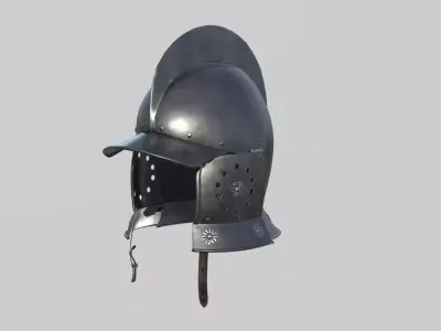 Conquistador Morion Helmet01 Low-poly 3D model