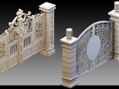 30 Exterior Doors- Vol 01- Kitbash- High detail 3d models 3D model