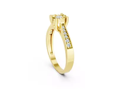 Engagement ring - 5 3D model