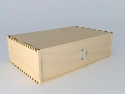 Ring wooden box with letter o Free 3D model