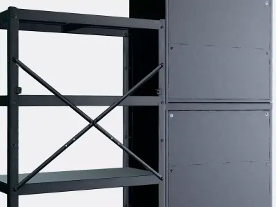 BROR shelf with cupboard Low-poly 3D model