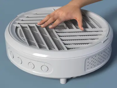 Hand on Manicure Dust Collector 3D model
