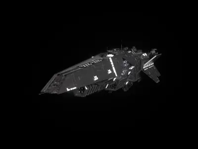 Halberd Class Light Destroyer 3D model