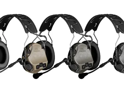 3M PELTOR COMTAC VII Low-poly 3D model