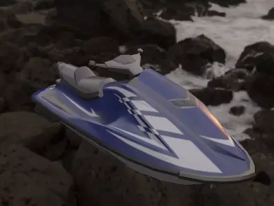 Jetski jet ski Low-poly 3D model purchase