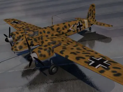 Henschel Hs-129 B-3 3D model