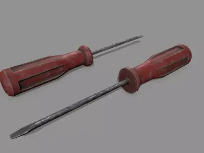 screwdriver Low-poly 3D model 19