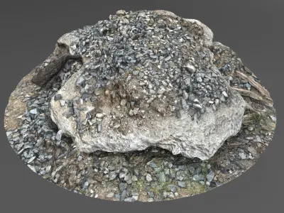 Debris - Rocks Low-poly 3D model