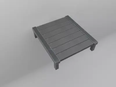 Old Table Free low-poly 3D model