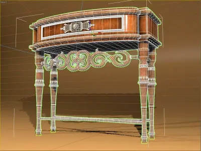 Old table Low-poly 3D model buy