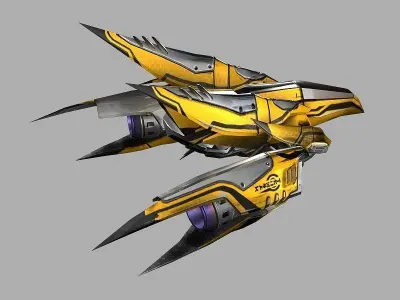 Stinger Aircraft Low-poly 3D model