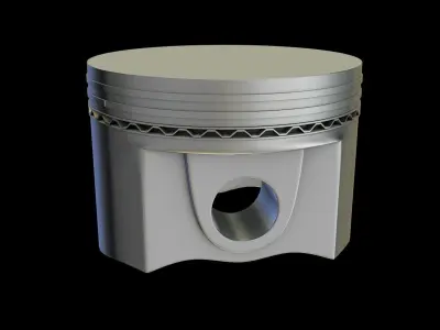 High poly piston engine  3D model