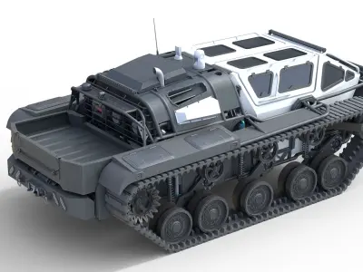 Ripsaw EV3 F4 White  Low-poly 3D model