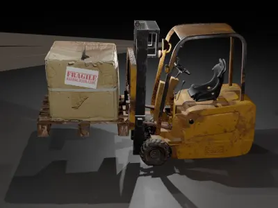 Industrial Fork Lift 3D model