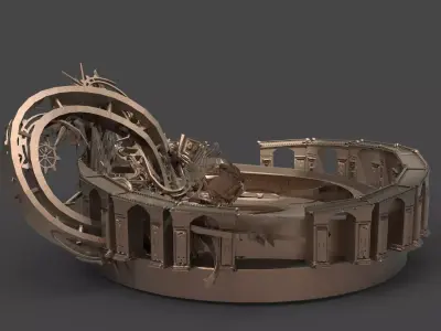 Art deco illusionist Garden 2 3D model