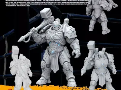 3D Printable Iron Oath Sabertooth Heavy Assault Mech 3D model