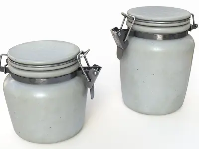 Antique kitchen jars 3D model