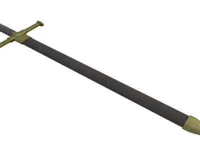 Sword Low-poly 3D model 33