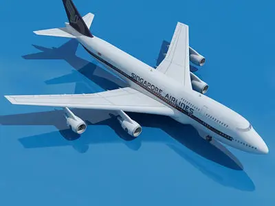 Singapore Airlines Boeing 747 3D model