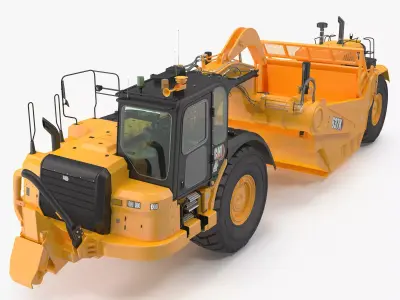 Cat 637k Scraper Rigged 3D model
