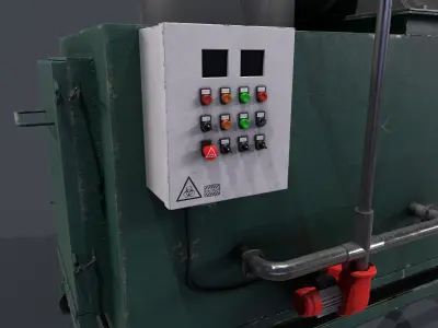 Medical Incinerator Low-poly 3D model