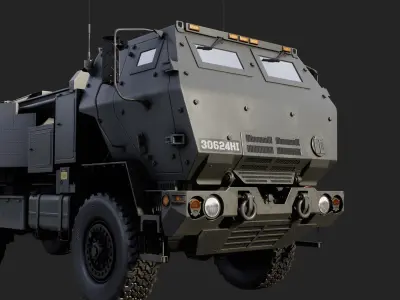 Himars LOW Poly Low-poly 3D model
