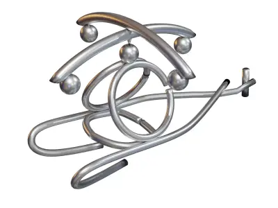 Metal Helicopter Decoration 3D model
