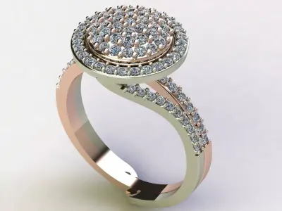 rings modular design or two parts that separated and reattached 3D print model