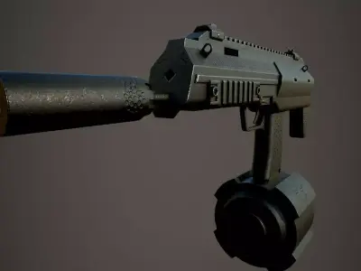 MP7 sub machine gun 3D model