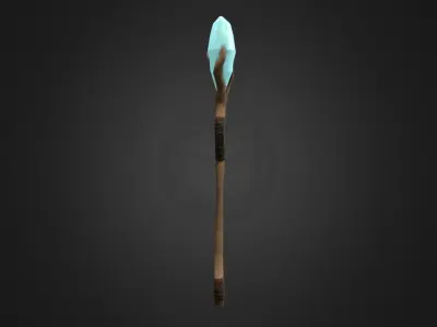 Magic Staff - Cold Night Low-poly 3D model