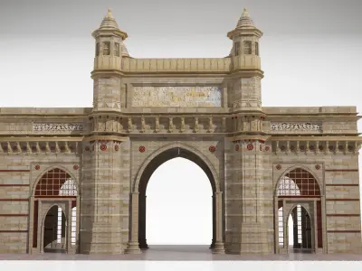 Gateway of india 3D model purchase